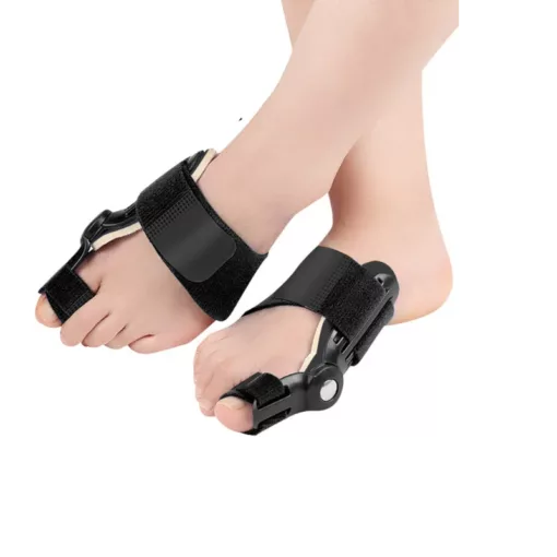 Orthèse hallux valgus rigide de couleur noir